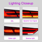 SMOKED LED TAIL LIGHTS FOR 2018–2024 TOYOTA CAMRY (WITH TRUNK LID LIGHT)