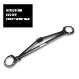 3-POINT TOWER STRUT BRACE BAR FOR MITSUBISHI EVOLUTION EVO 8 9 VIII IX BLACK*