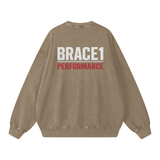 BRACE1 Performance – Snow-Washed Oversized Sweatshirt
