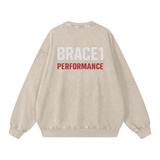 BRACE1 Performance – Snow-Washed Oversized Sweatshirt