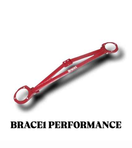 3-Point Front Strut Tower Brace Bar for Mitsubishi Lancer Evolution VIII / IX (Evo 8 & 9) | RED| Precision Fit | Race-Spec Handling Upgrade