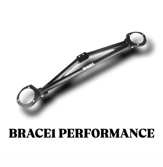 3-Point Front Strut Tower Brace Bar for Mitsubishi Lancer Evolution VIII / IX (Evo 8 & 9) | Black | Precision Fit | Race-Spec Handling Upgrade