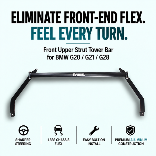 BRACE1 FRONT UPPER STRUT TOWER BAR FOR BMW G20 |G21|G28 BLACK