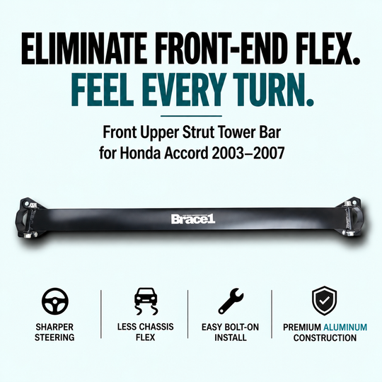 Front Upper Strut Tower Bar for Honda Accord 2003–2007 | Precision Fit | Race-Spec Handling Upgrade