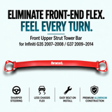 Front Upper Strut Tower Bar for Infiniti G35 07-08 / G37 09-14 | Precision Fit | Race-Spec Handling Upgrade