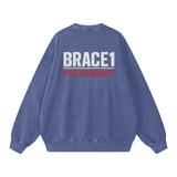 BRACE1 Performance – Snow-Washed Oversized Sweatshirt
