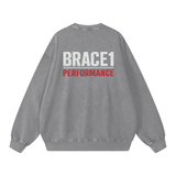 BRACE1 Performance – Snow-Washed Oversized Sweatshirt